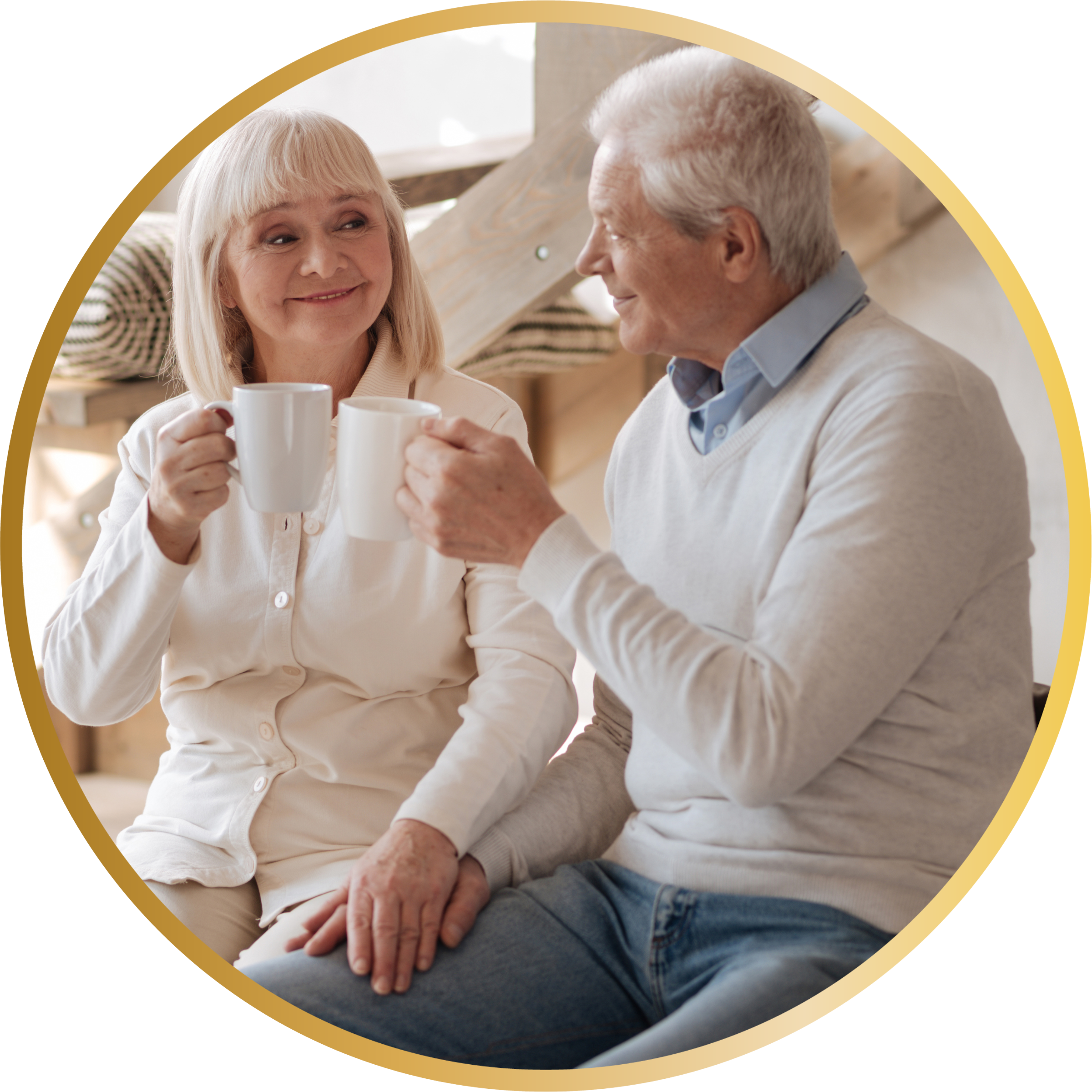 A couple at home, planning for care together